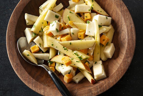 Recipe: Celeraiac and Apple Salad With Mustard Vinaigrette