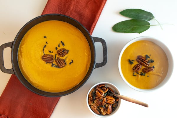 Comfort in a bowl with soup made with sweet potatoes