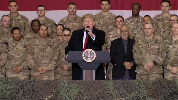 Trump says Taliban wants deal in Afghanistan visit