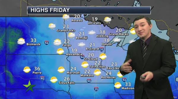 Morning forecast: Partly sunny, high of 25