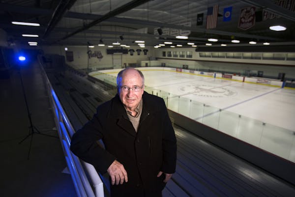 Former Gophers hockey coach Doug Woog at the Doug Woog Arena, the former Wakota Arena in South St. Paul that was renamed in his honor.