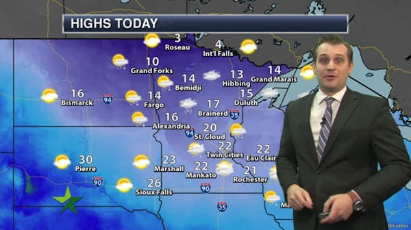 Afternoon forecast: Chance of snow showers, then clearing and colder