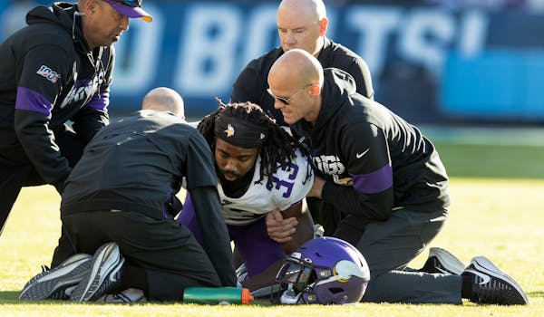 The Vikings built their offense around running back Dalvin Cook. Now he has two bad shoulders after being injured in the third quarter against the Cha