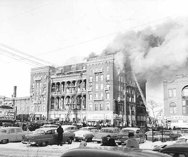 The 1955 fire at the Willard Apartments, 538 St. Peter Street, St. Paul.