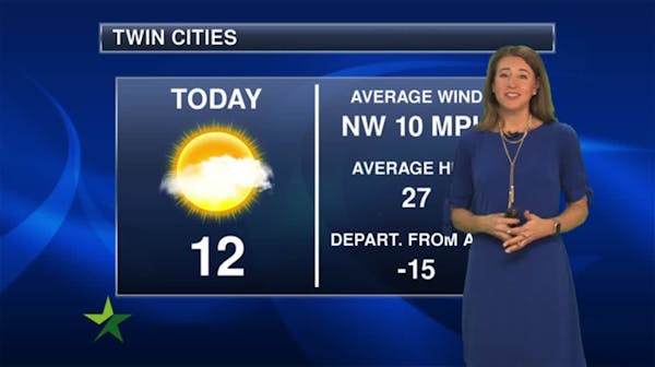 Forecast: High of 12, but winds will make it feel colder