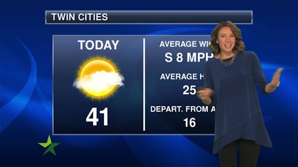 Morning forecast: 41 and mild; Christmas snow?