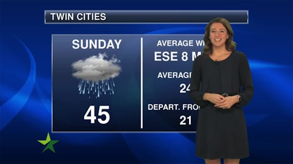 Evening forecast: Low of 36; rain continues ahead of milder Sunday