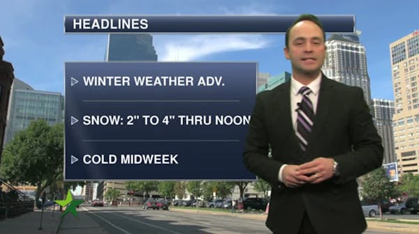 Morning forecast: Snow with falling temperatures