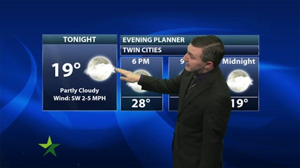 Evening forecast: Low of 17 with clouds; 40 possible this weekend