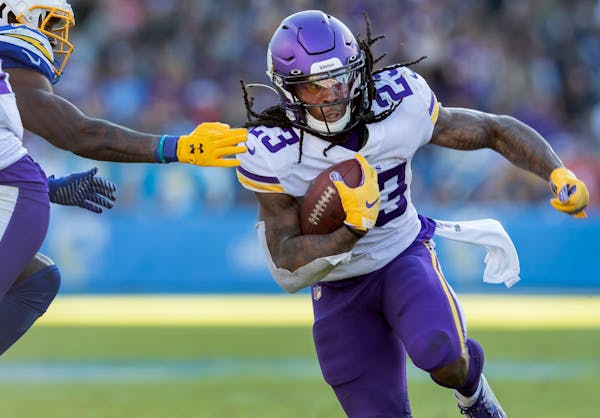 Running back Mike Boone has 18 carries for 69 yards and two touchdowns in the Vikings’ past two games.