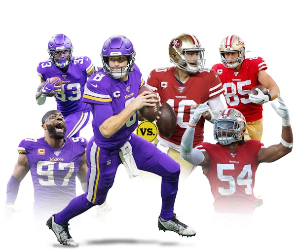 From left to right: Everson Griffen, sack specialist and potential disruptor; Dalvin Cook, the Vikings’ main reason to run; Kirk Cousins, 1-for-1 in