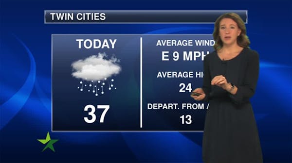Afternoon forecast: High of 37 as wintry mix turns to rain; wet weekend ahead