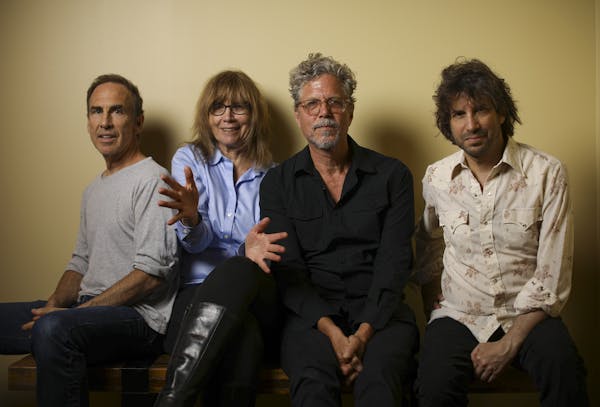 The Jayhawks return to the Palace Theatre on Saturday fresh off recording a new album. From left: Tim O'Reagan, Karen Grotberg, Gary Louris and Mark P