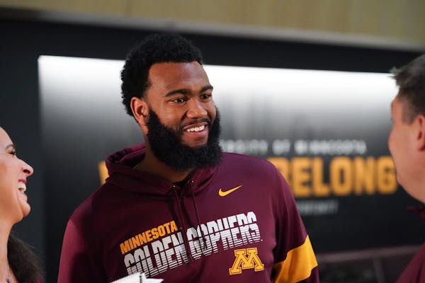 Defensive lineman Winston DeLattiboudere has spent five years with the Gophers, and he will have played in every game his entire career, starting 35 o