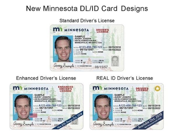 A look at several Minnesota driver's licenses that were made available starting in 2018.