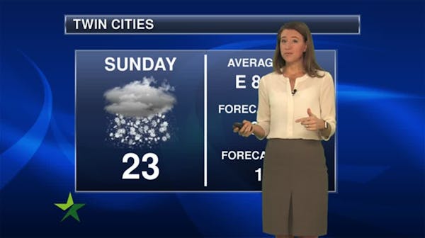 Evening forecast: Low of 4; clouds grow with light snow possible Sunday