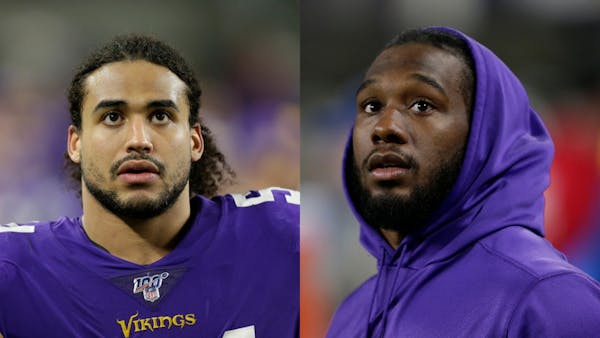 Linebacker Eric Kendricks (left) and running back Dalvin Cook won't play for the Vikings against the Bear on Sunday as they recover from various injur
