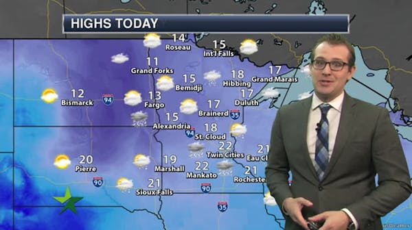 Morning forecast: Partly sunny, then PM snow; high 22