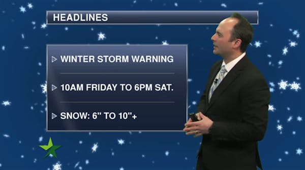 Evening forecast: Low of minus-2, with clouds starting to roll in