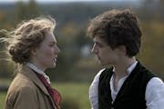 This image released by Sony Pictures shows, Saoirse Ronan and Timothée Chalamet in a scene from “Little Women.” On Monday, Dec. 9, 2019, Ronan wa