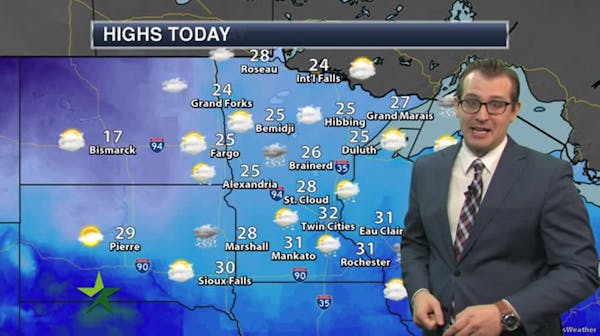 Afternoon forecast: Mostly cloudy, high 32; more snow tonight