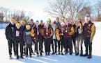 The Forest Lake boys’ and girls’ Nordic skiing teams have eight groups of siblings on their rosters. From left, Anthony and Jonathan Rink, Sam and
