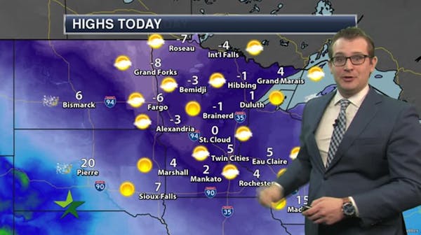 Afternoon forecast: 5, bitterly cold sunshine; snow on the way early afternoon Friday