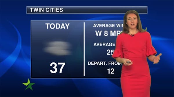 Morning forecast: 37, mild, with lingering clouds