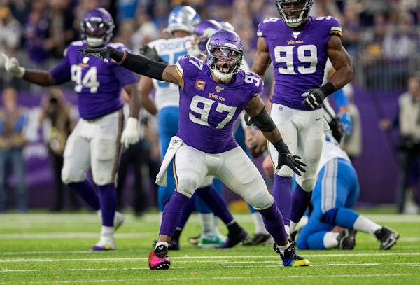 Defensive end Everson Griffen was second on the Vikings in sacks this season with eight.
