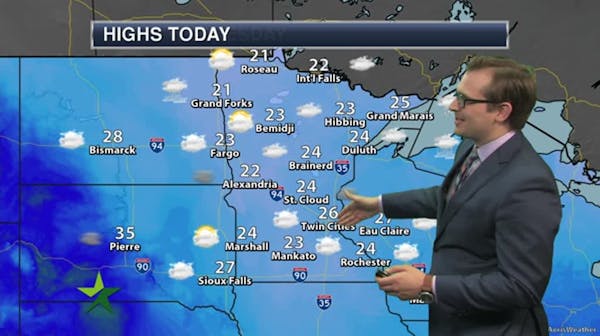 Afternoon forecast: Clouds persist, high 26
