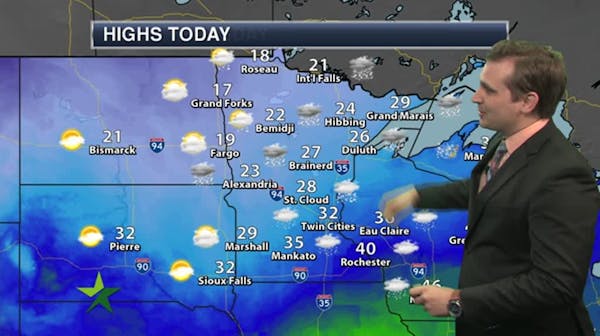 Afternoon forecast: Wintry mix, high 32