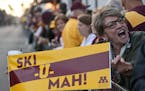 Judy Henderson waited for the Outback Bowl parade to begin last year before the Gophers played Auburn.