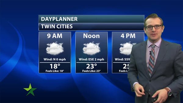 Morning forecast: Clouds persist; high 26