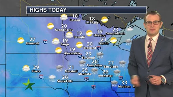 Evening forecast: Partly cloudy, low around 8