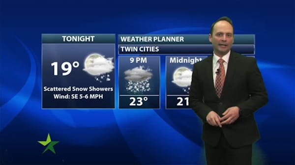 Evening forecast: Low of 18; light snow developing