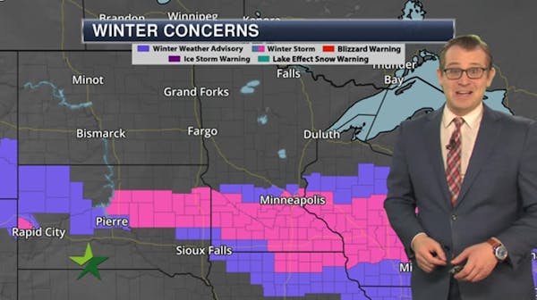 Morning forecast: Snow, heavy at times; high 26