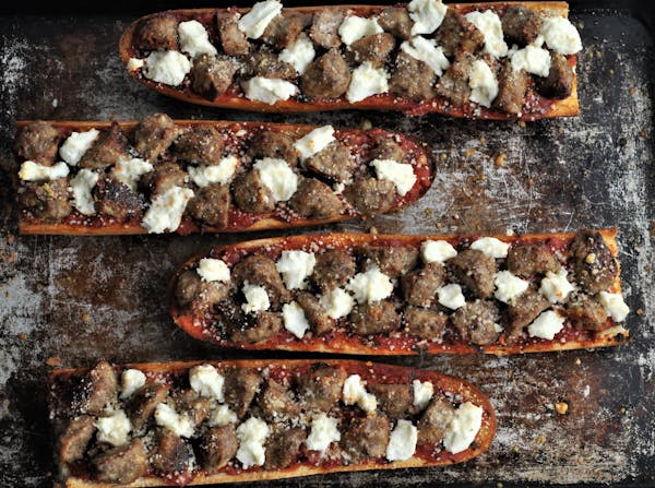 Meatball and Ricotta French Bread Pizza