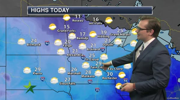 Afternoon forecast: Mostly cloudy, high 29