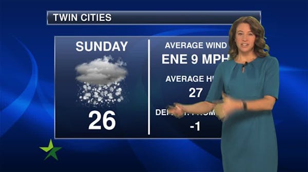 Evening forecast: Snow on the way for much of Minnesota