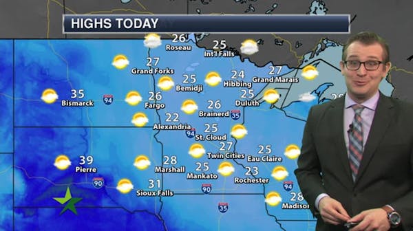 Afternoon forecast: Sun returns, high 27; cold arrives Wednesday