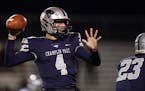 Champlin Park’s Jaice Miller, seeking a chance to play quarterback in college, has commited to the University of Sioux Falls. Photo: ANTHONY SOUFFLE