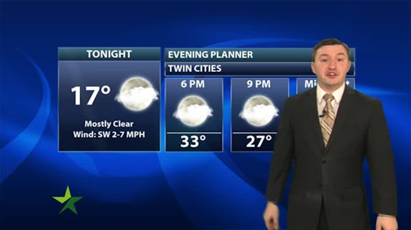 Evening forecast: Low of 17, clear skies; highs in 30s Saturday and mainly sunny