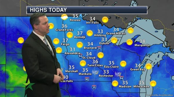 Afternoon forecast: Rising temps, sunny