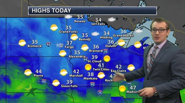 Afternoon forecast: More melting; sunny with high of 41