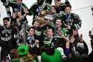 Hill-Murray celebrated their 2A championship victory over Eden Prairie. ] Aaron Lavinsky • aaron.lavinsky@startribune.com Hill-Murray played Eden Pr