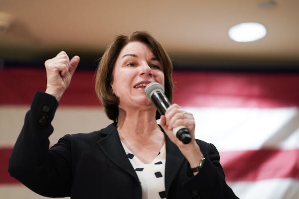 Sen. Amy Klobuchar campaigned in Mason City, Iowa, in February.