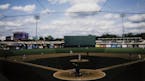 The view from behind home plate with an instant camera when the Twins played Toronto during a spring training game in Fort Myers.