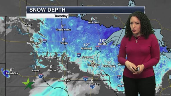 Evening forecast: Low of 40; cooler and windier Thursday, with light precip