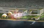 One of the designs proposed for the outdoor performance venue at the Upper Harbor Terminal site in north Minneapolis.