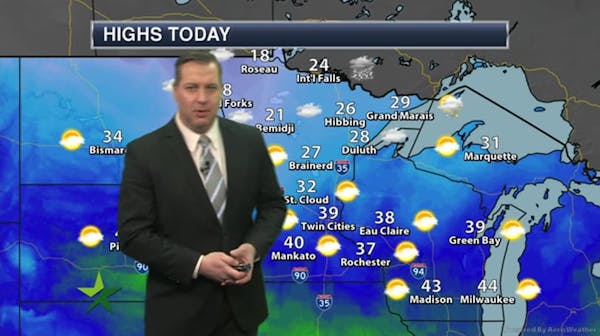 Afternoon forecast: 39, windy; clouds move in Saturday
